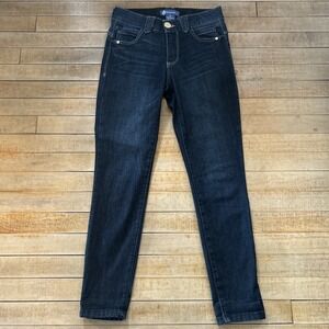 Democracy Jeans Women's 2 "Ab"solution Ankle Skimmer Dark Indigo Stretch Elastic